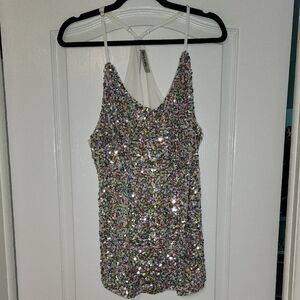 Grace Karin Multicolor Sequin Blouse